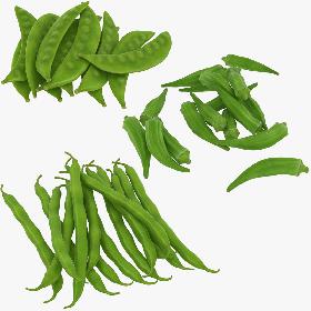 3D Green Bean Pile Collection 2 model